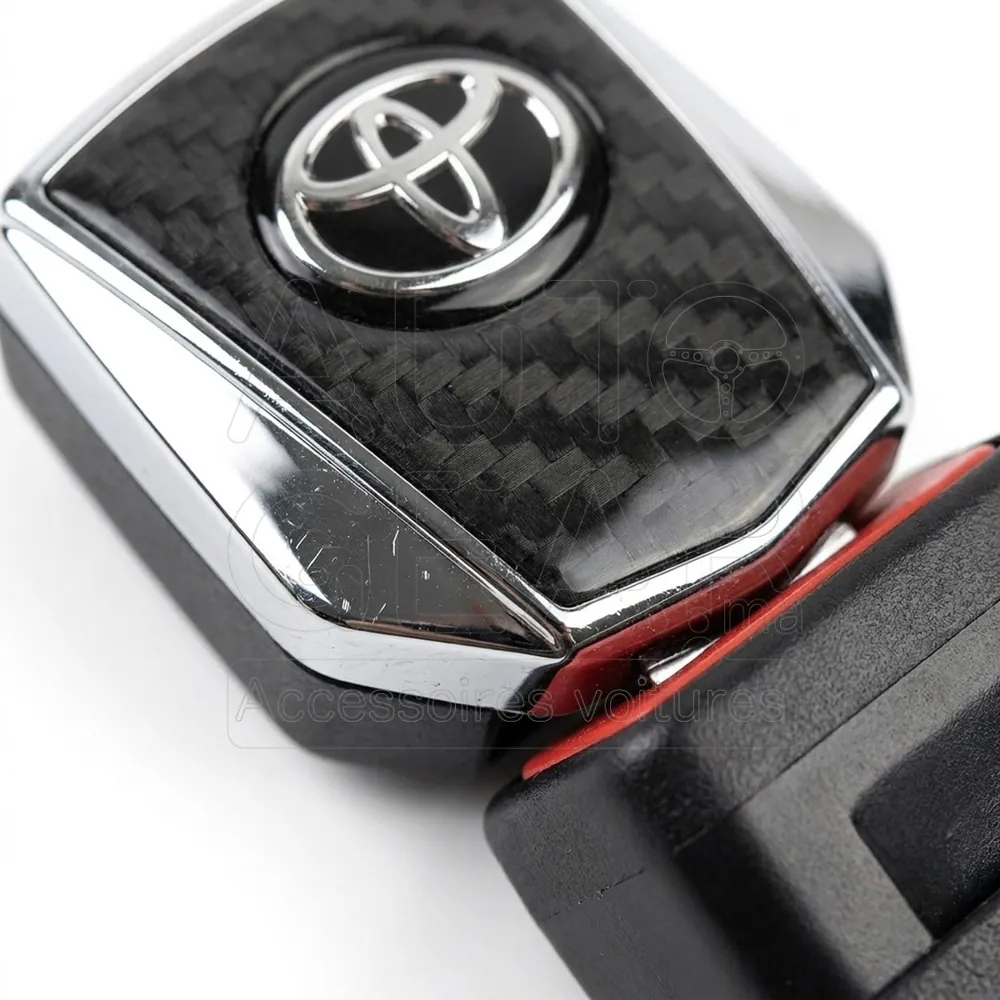 Clip de Ceinture de Sécurité Toyota Noir et Chrome vue 3