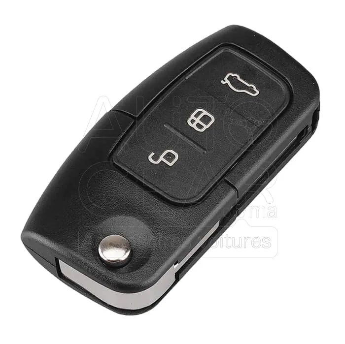 Coque de Clé 3 Boutons sans Lame Ford Focus, Fiesta, Kuga, Mondeo vue 2