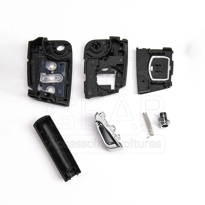 Coque de Clé 3 Boutons sans Lame Volkswagen, Seat, Skoda vue 3