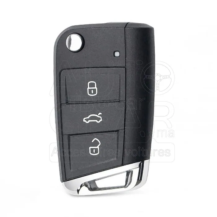 Coque de Clé 3 Boutons sans Lame Volkswagen, Seat, Skoda