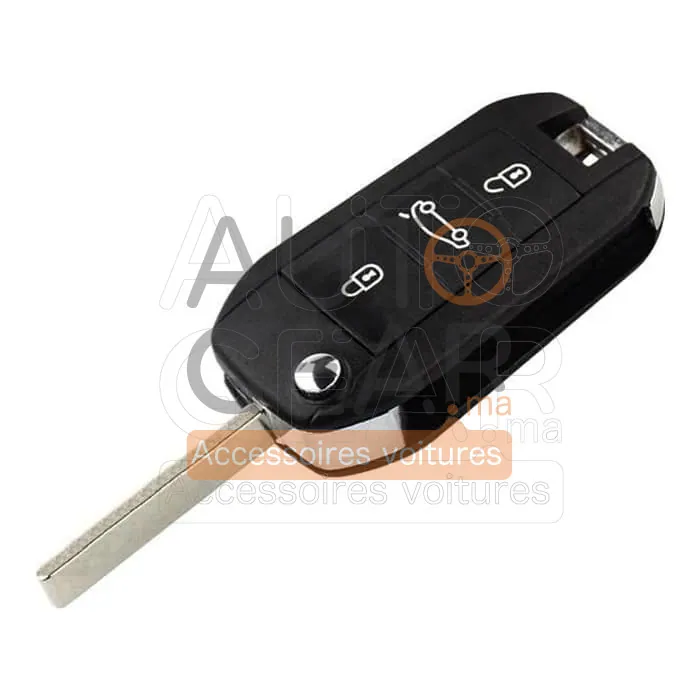 Coque de Clé Citroën Peugeot 3 Boutons Avec Lame vue 2