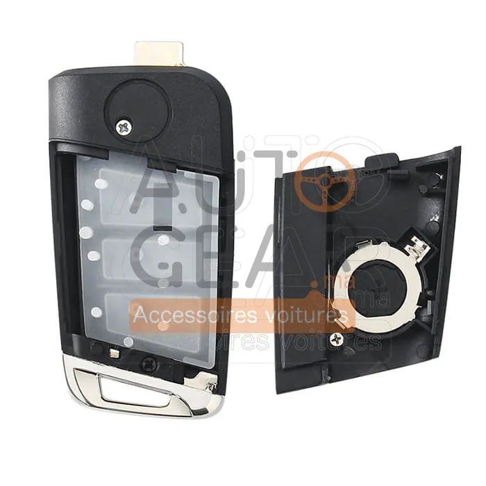 Coque de Clé Volkswagen 3 Boutons Sans Lame vue 3