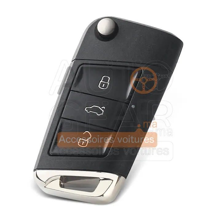 Coque de Clé Volkswagen 3 Boutons Sans Lame vue 2