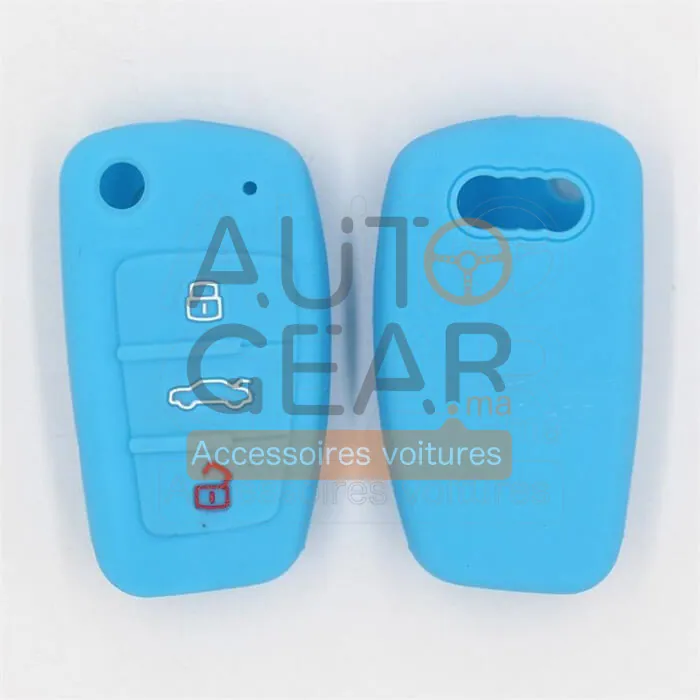 Coque Couvre-clé Silicone Audi 3 Boutons vue 4