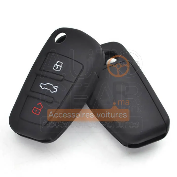 Coque Couvre-clé Silicone Audi 3 Boutons