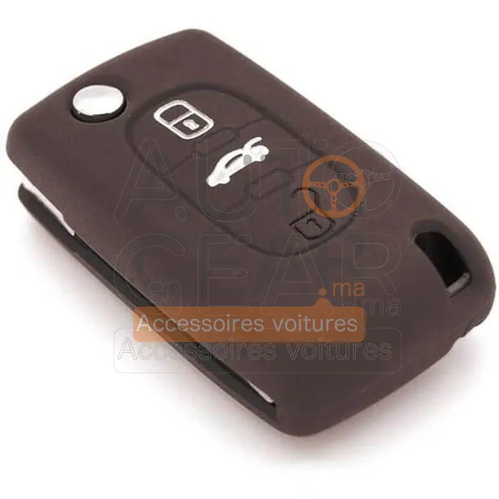 Coque Couvre-clé Silicone Citroën Peugeot 3 Boutons vue 4