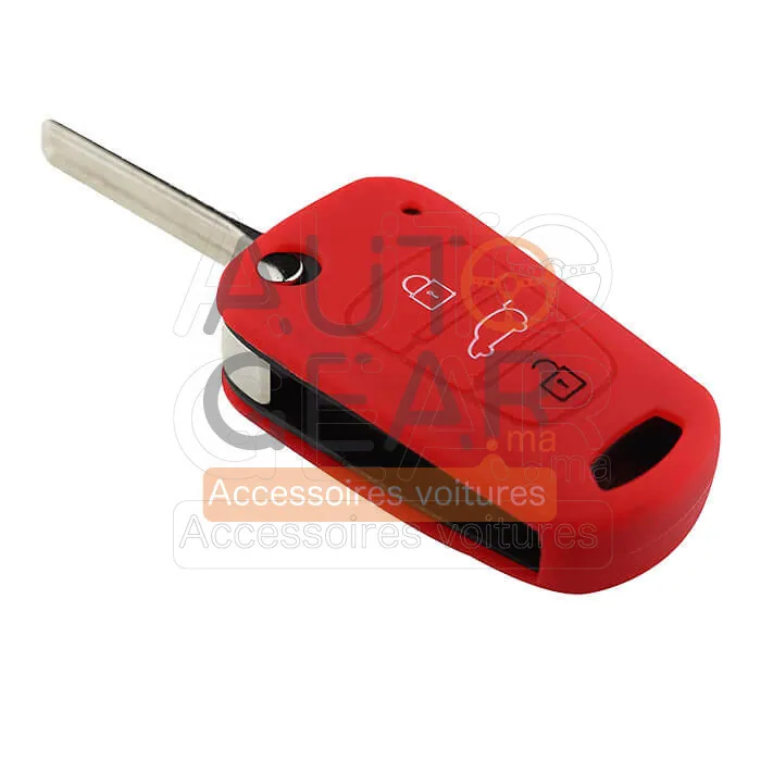 Coque Couvre-clé Silicone Hyundai Logo 3 Boutons