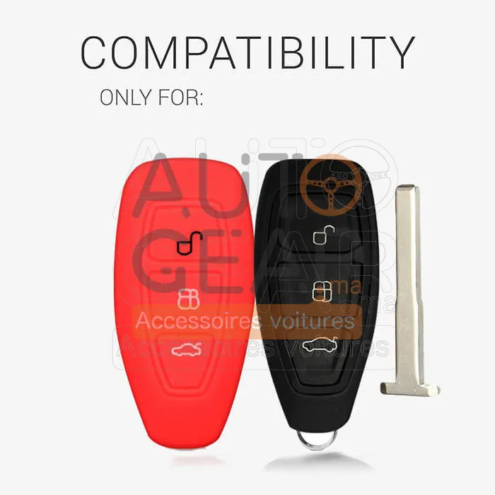 Coque Couvre-clé Silicone Ford Keyless Go 3 Boutons vue 2