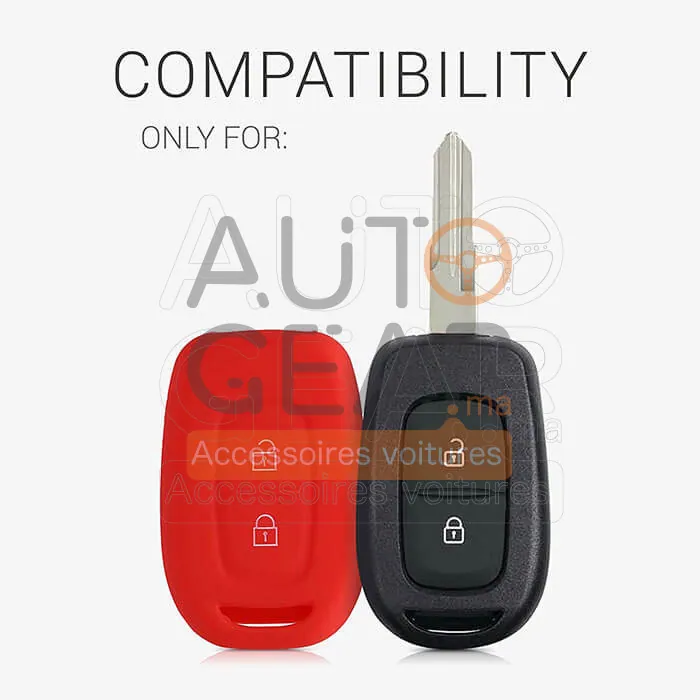 Coque Couvre-clé Silicone Renault Dacia 2 Boutons (2016) vue 2