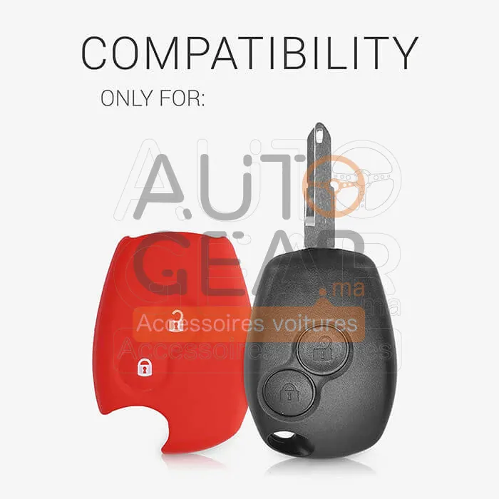 Coque Couvre-clé Silicone Renault Dacia 2 Boutons vue 2