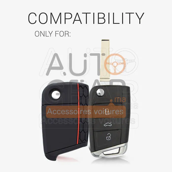 Coque Couvre-clé Silicone Volkswagen V3, Audi, Skoda, Seat vue 2