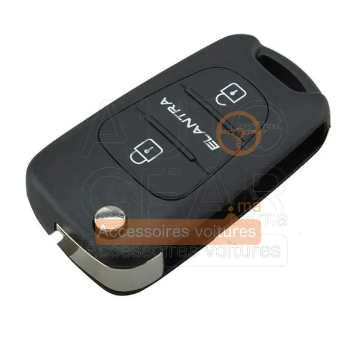 Coque de Clé Hyundai Elantra 2 Boutons Sans Lame