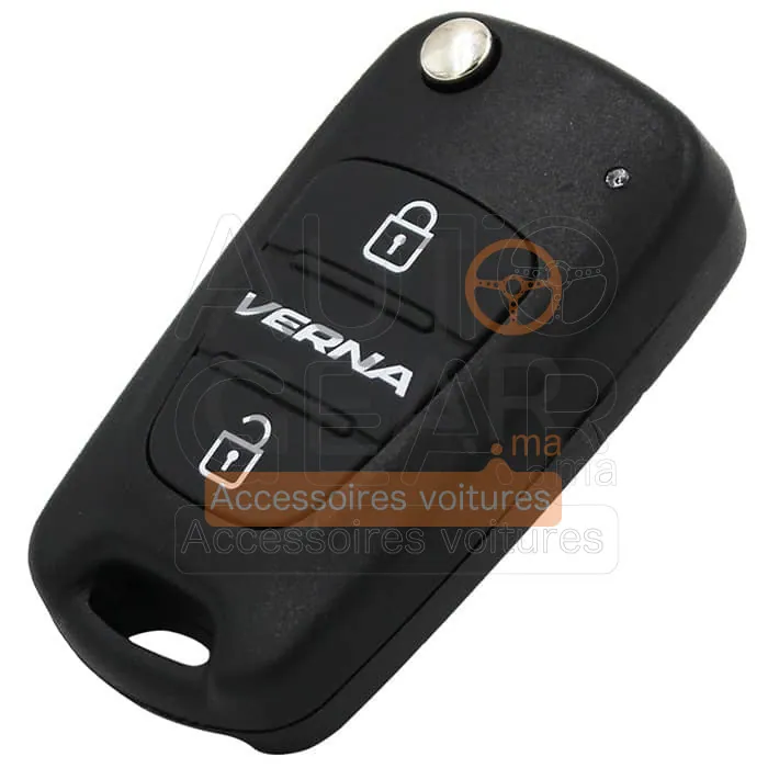 Coque de Clé Hyundai Verna 2 Boutons Sans Lame