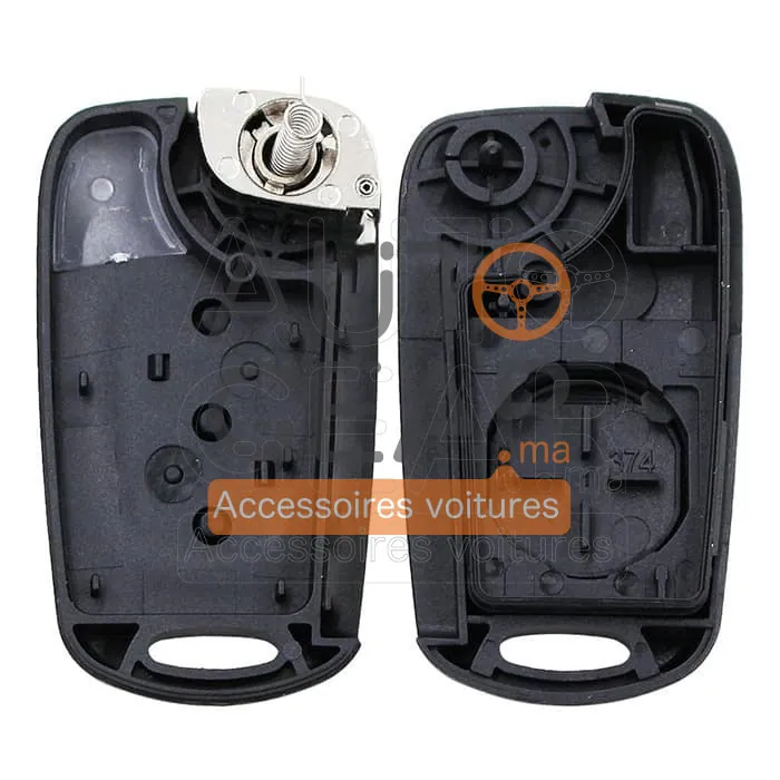 Coque de Clé Hyundai Verna 2 Boutons Sans Lame vue 2