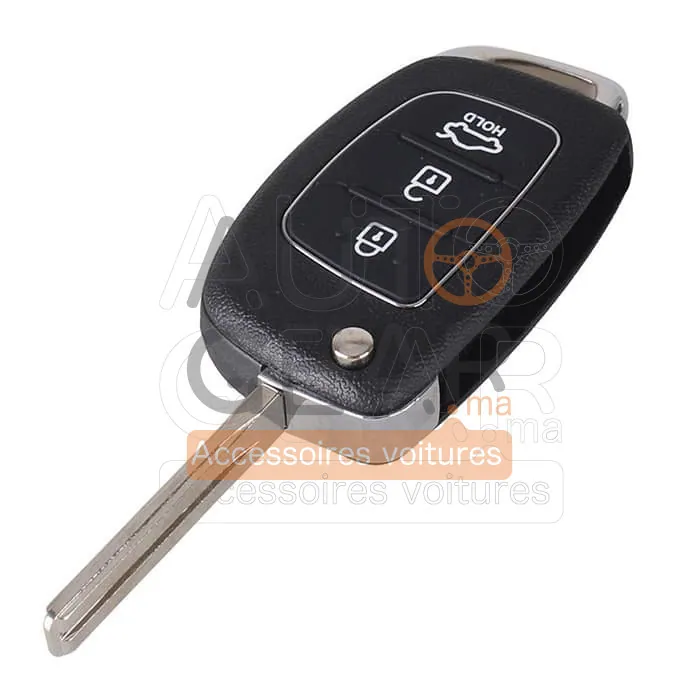 Coque de Clé à Rabat 3 Boutons pour Hyundai i10, i20, i30, i40, ix35