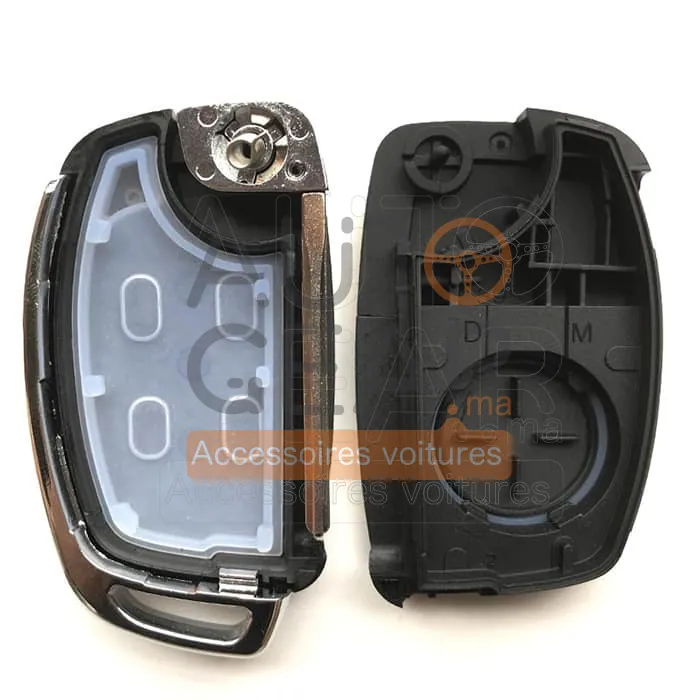 Coque de Clé à Rabat 3 Boutons pour Hyundai i10, i20, i30, i40, ix35 vue 4