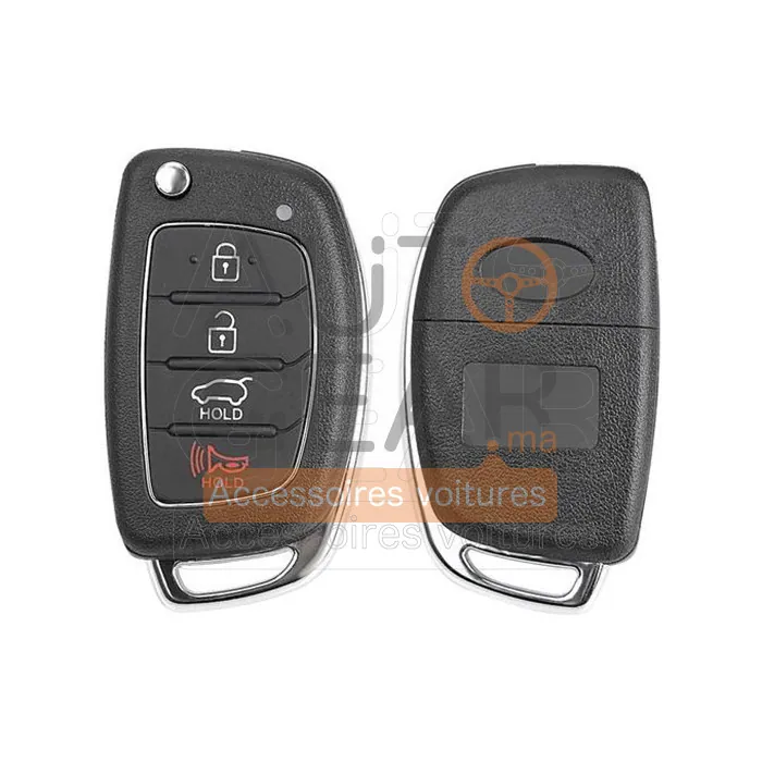 Coque de Clé pour Hyundai Santa Fe, ix35, i30 (4 Boutons) vue 4