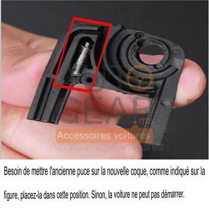 Coque de Clé Volkswagen 2 Boutons Sans Lame vue 3
