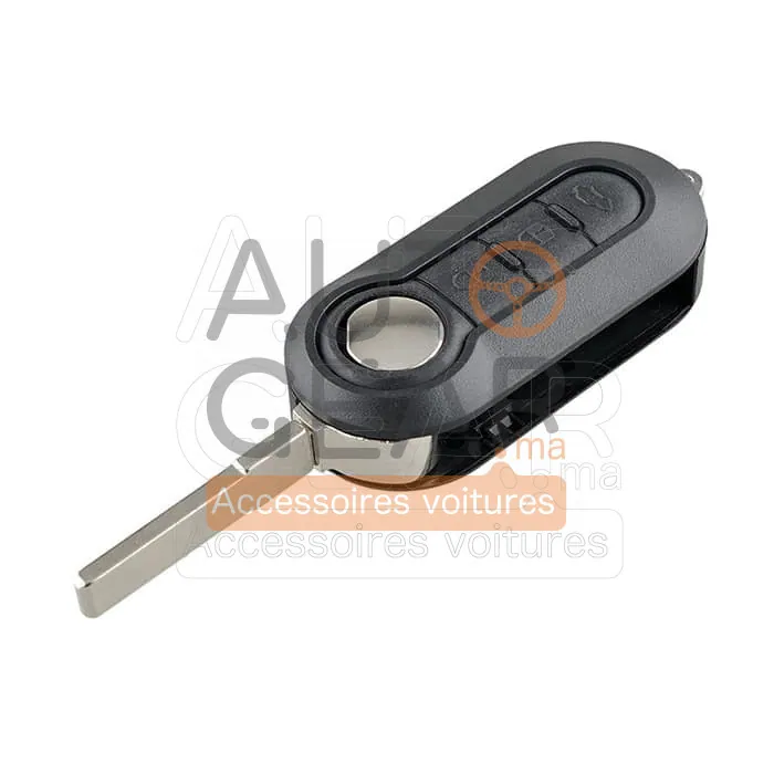 Coque de Clé à Rabat 3 Boutons pour Fiat 500, Punto, Panda, Ducato