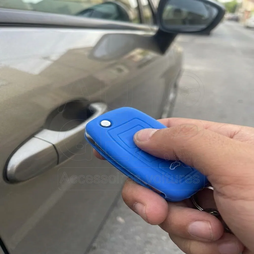 Couvre-Clé Silicone Ford 3 Boutons Bleu vue 2