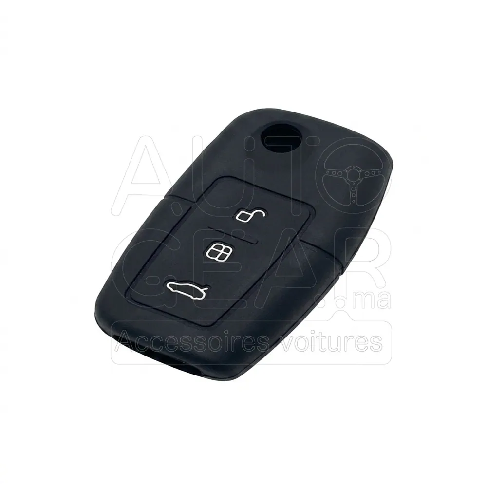 Couvre-Clé Silicone Noir pour Ford Focus 2 Fiesta 3