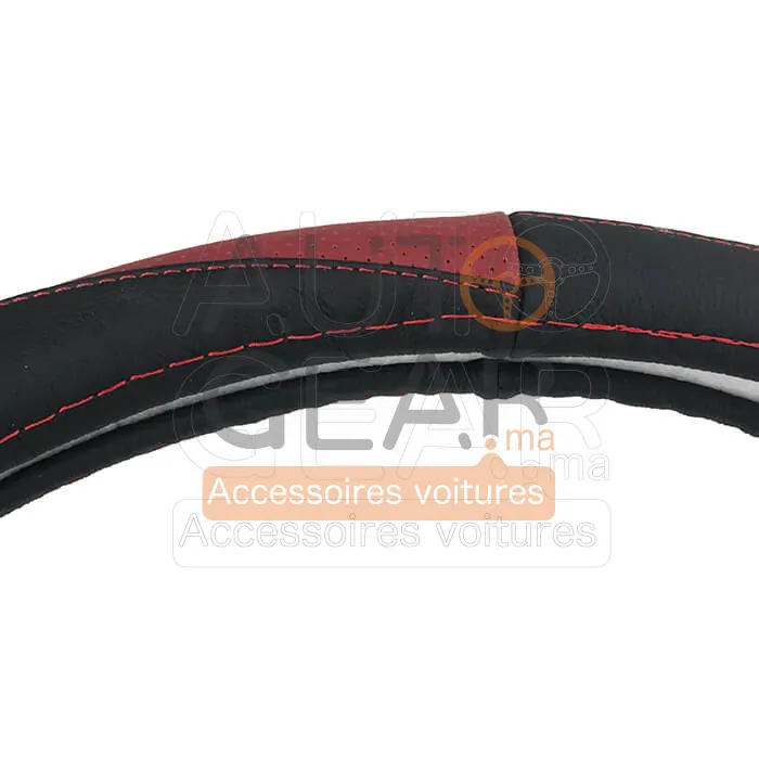 Couvre-Volant Universel Rouge en Cuir vue 3