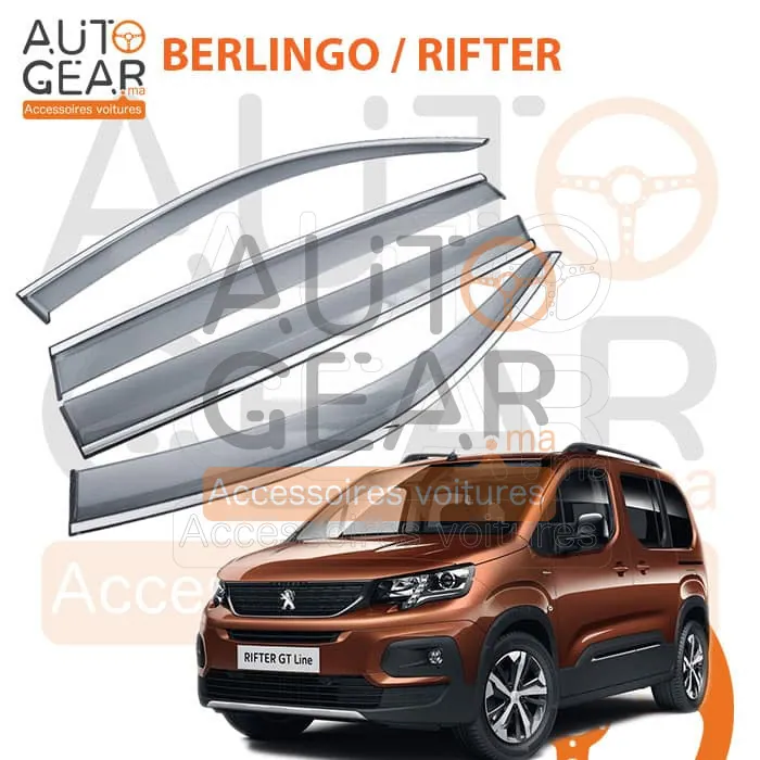 Déflecteur d'Air Noir et Chromé Berlingo / Rifter (2018-2024)