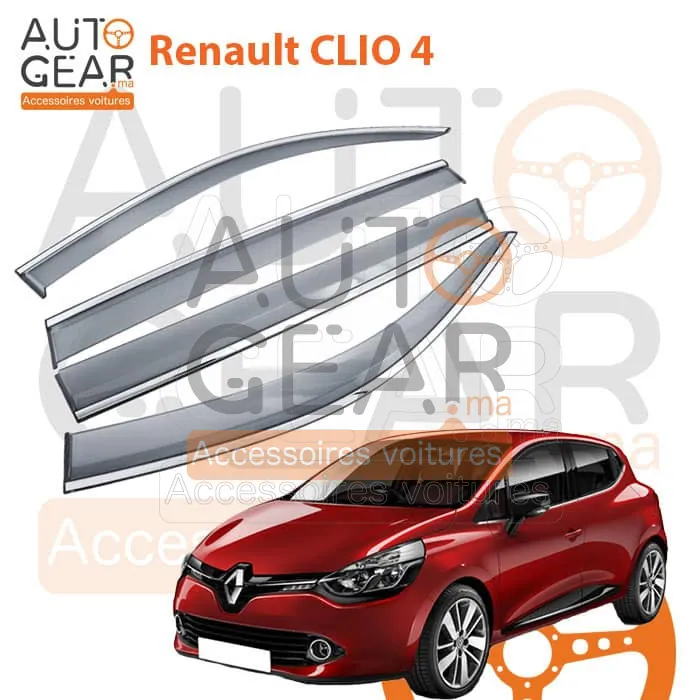 Déflecteur d'Air Noir et Chromé Renault Clio 4