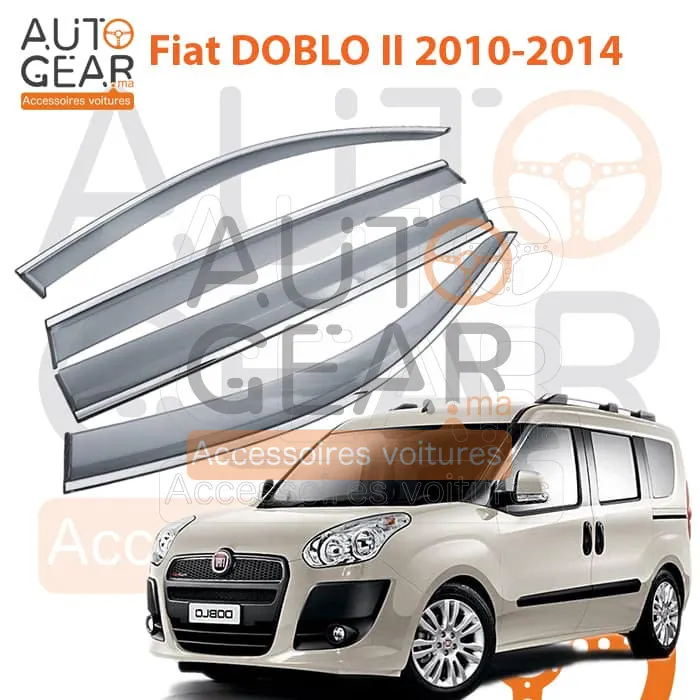Déflecteur d'Air Noir et Chromé Fiat Doblo II (2010+)