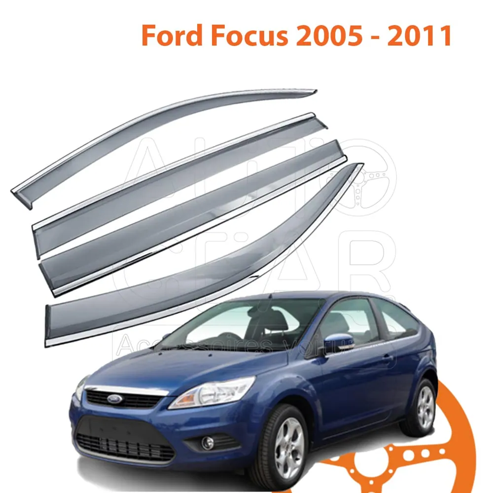 Déflecteurs d'Air Noir et Chromé Ford Focus (2005-2011)