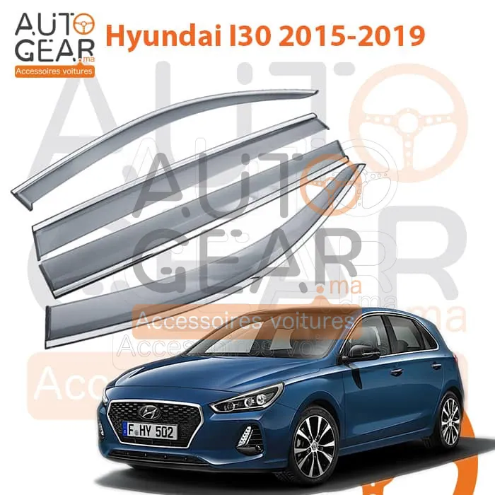 Déflecteur d'Air Noir et Chromé Hyundai I30 (2015-2019)