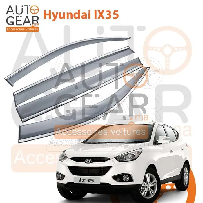 Déflecteur d'Air Noir et Chromé Hyundai IX35