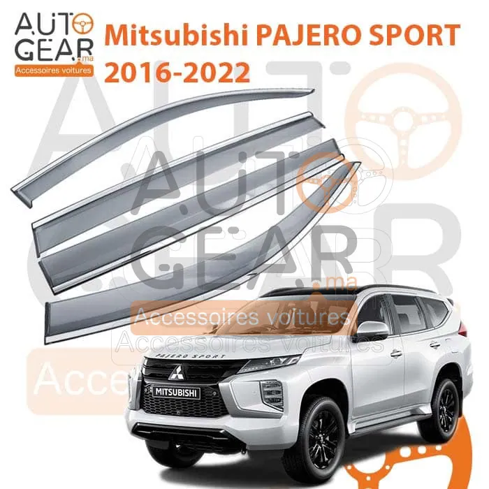 Déflecteur d'Air Noir et Chromé Mitsubishi Pajero Sport (2016-2022)