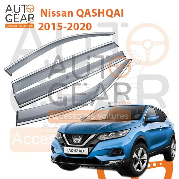 Déflecteur d'Air Noir et Chromé Nissan Qashqai (2015-2022)