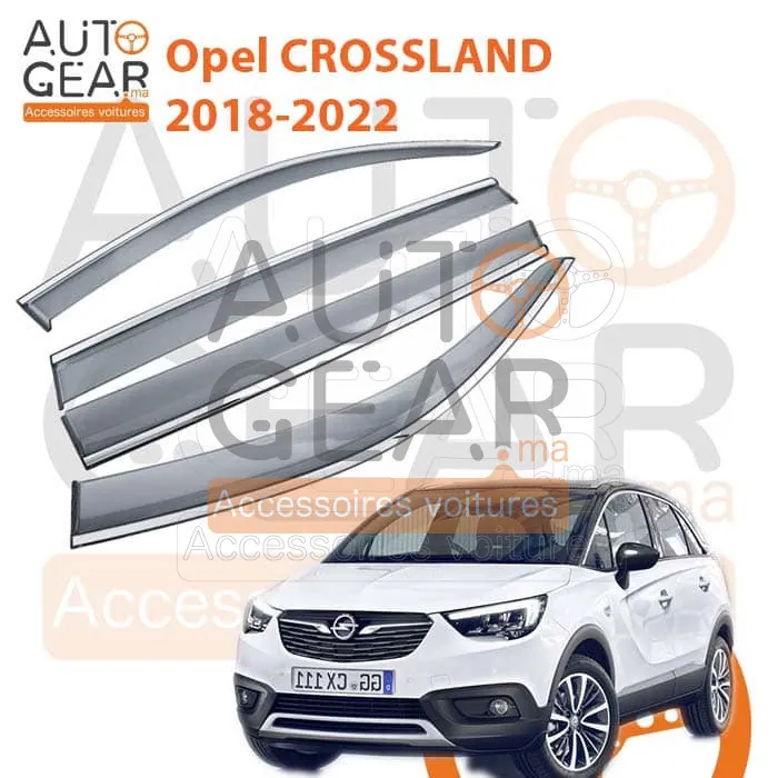 Déflecteur d'Air Noir et Chromé Opel Crossland (2018-2022)