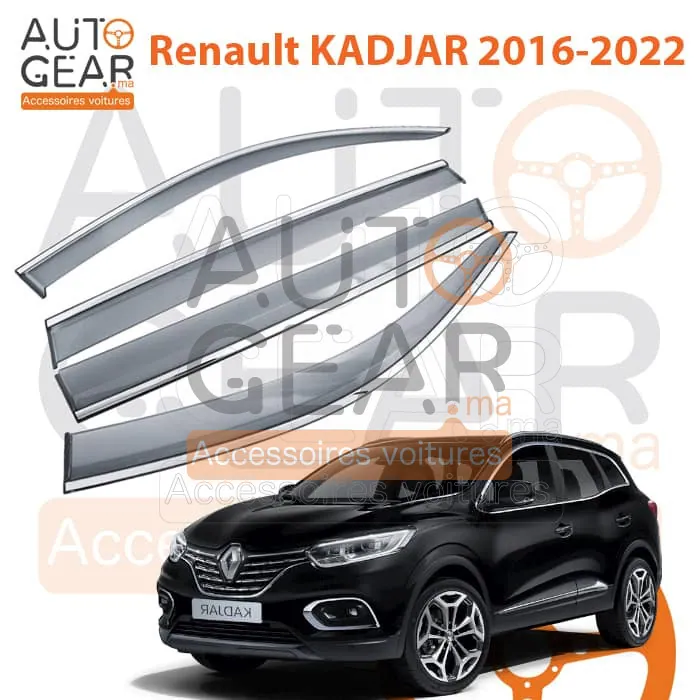 Déflecteur d'Air Noir et Chromé Renault Kadjar (2016-2022)