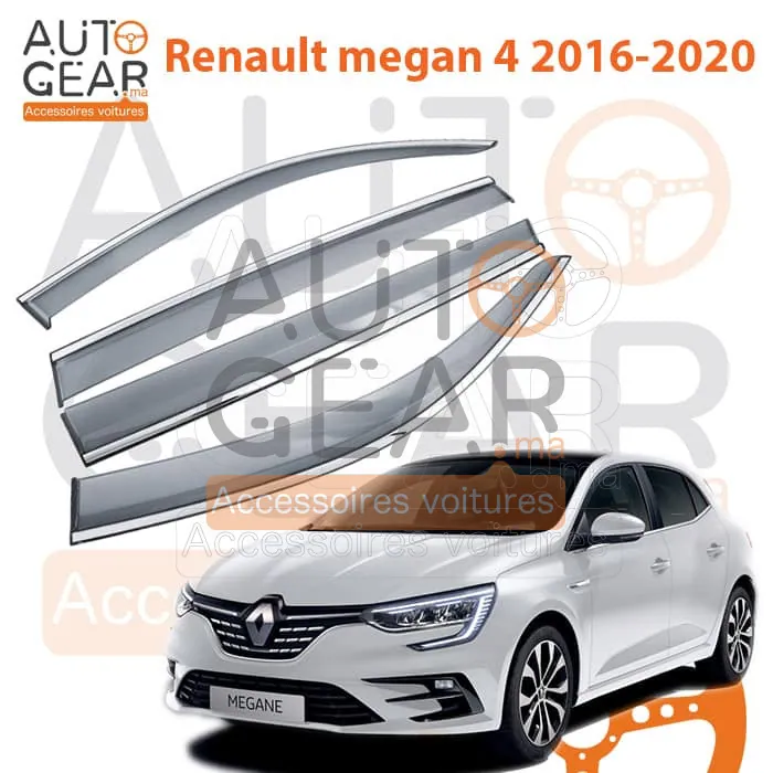 Déflecteur d'Air Noir et Chromé Renault Mégane (2016+)