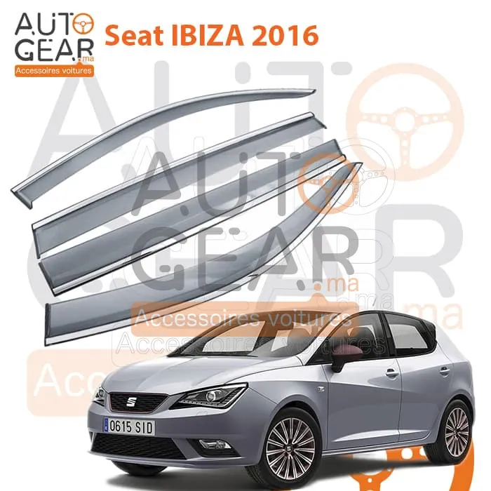 Déflecteur d'Air Noir et Chromé Seat Ibiza (2016+)
