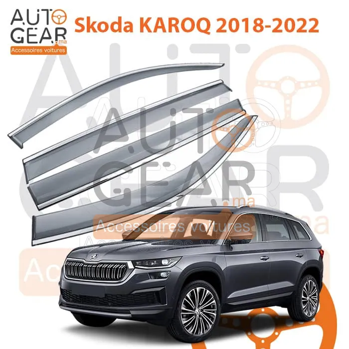 Déflecteur d'Air Noir et Chromé Skoda Karoq (2018-2022)