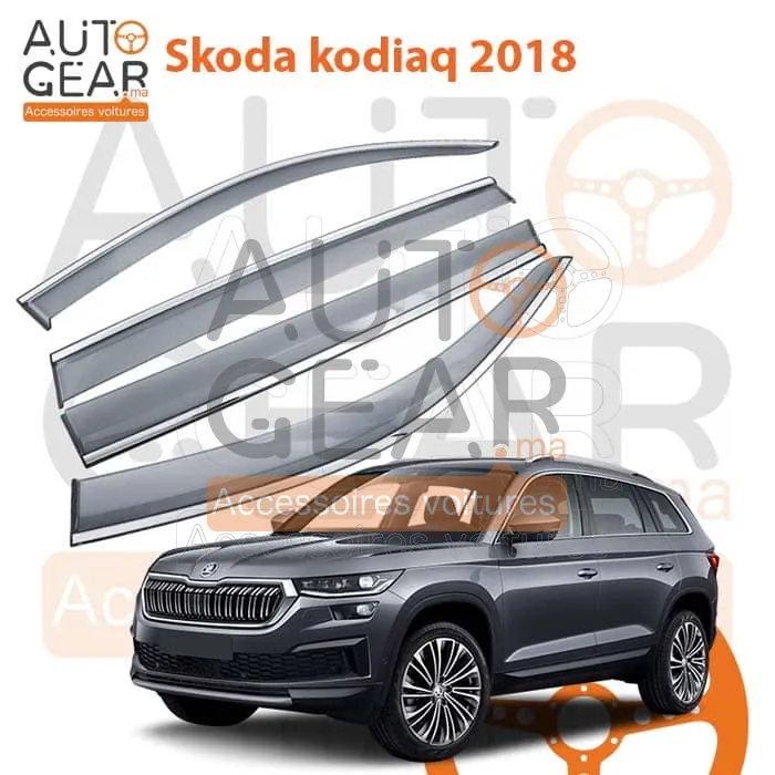 Déflecteur d'Air Noir et Chromé Skoda Kodiaq (2016-2020)