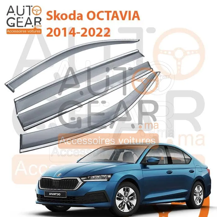 Déflecteur d'Air Noir et Chromé Skoda Octavia (2014-2022)