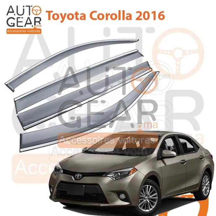 Déflecteur d'Air Noir et Chromé Toyota Corolla (2014-2016)