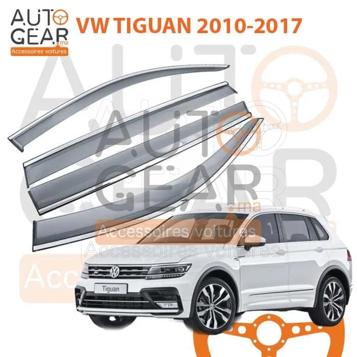 Déflecteur d'air noir et chromé VW Tiguan 2010-2017