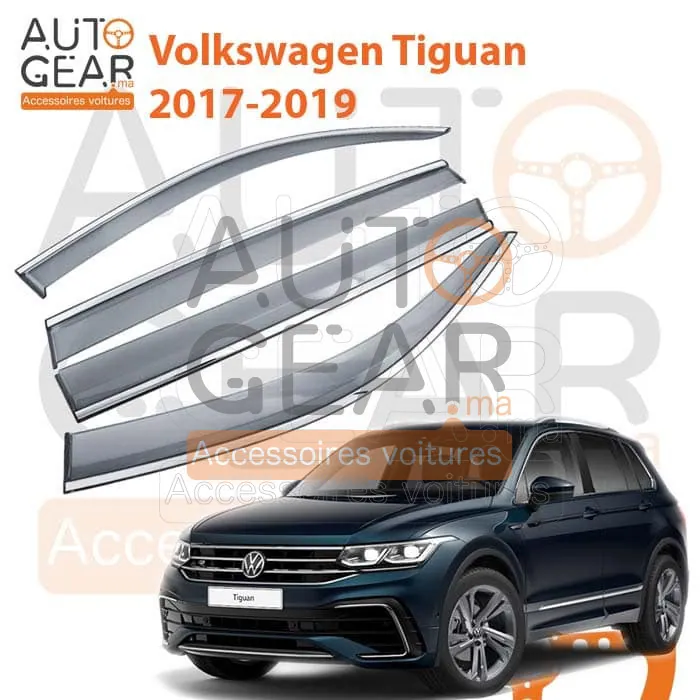 Déflecteur d'Air Noir et Chromé Volkswagen Tiguan (2017+)