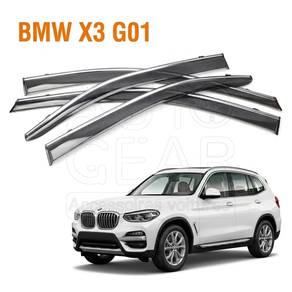 Déflecteur de Fenêtre Fumé Chromé pour BMW X3 G01