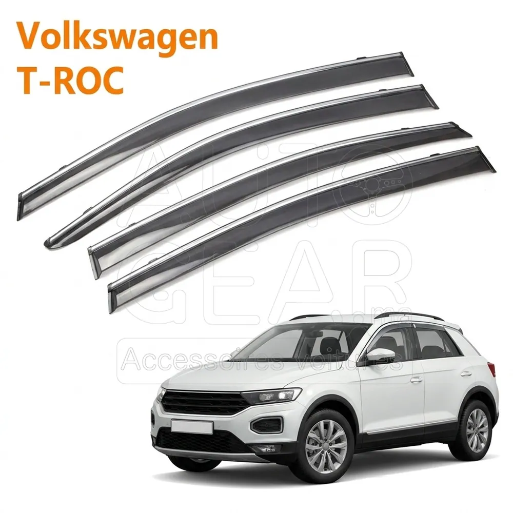 Déflecteur Noir Chrome 4 Pcs Volkswagen T-Roc (2018-2026)