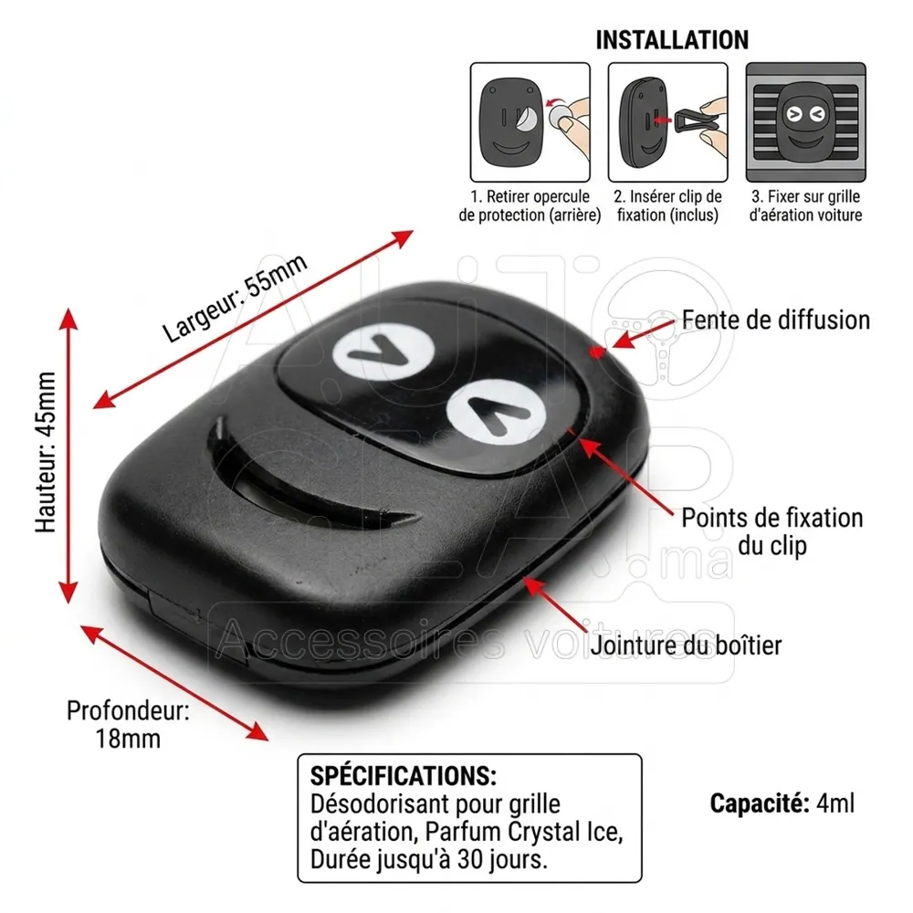Désodorisant Voiture TOPCAR Smile Crystal Ice 4ml vue 4