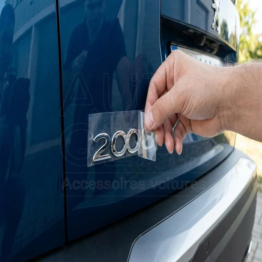 Emblème Chiffres Adhésifs Chrome Peugeot 2008 vue 2