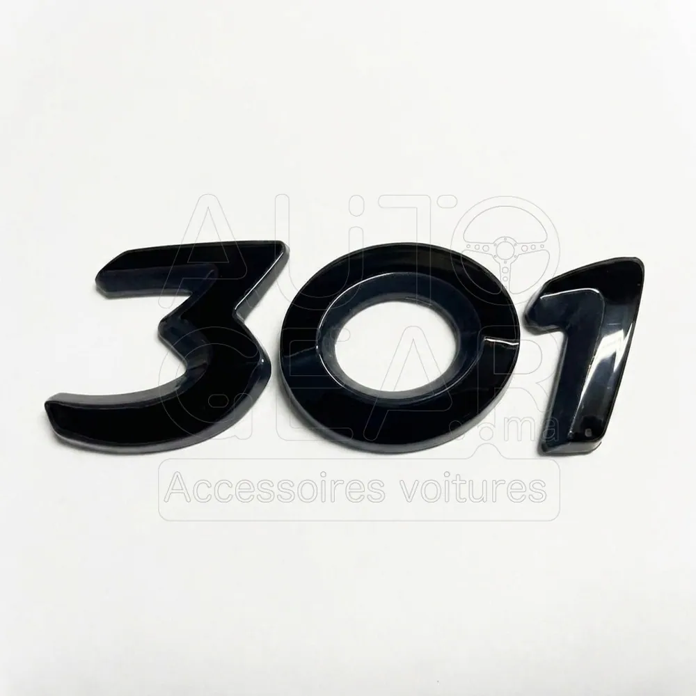 Emblème Chiffres Adhésifs Peugeot 301 Noir
