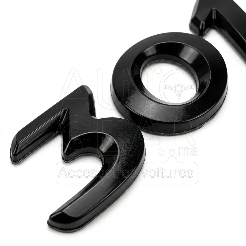 Emblème Chiffres Adhésifs Peugeot 301 Noir vue 3
